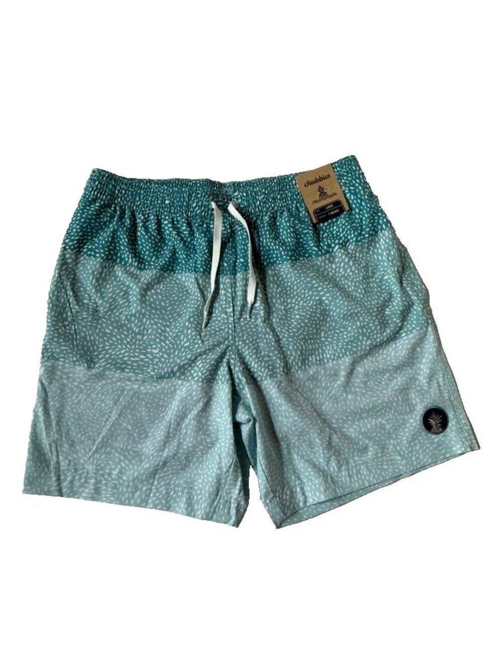 Chubbies Mens L 7" Inseam NEW Lined Swim Trunk Short Whale Sharks Blue Classic